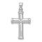 14K White Gold Cross Pendant Charm Jewelry Religious 34mm x 19mm